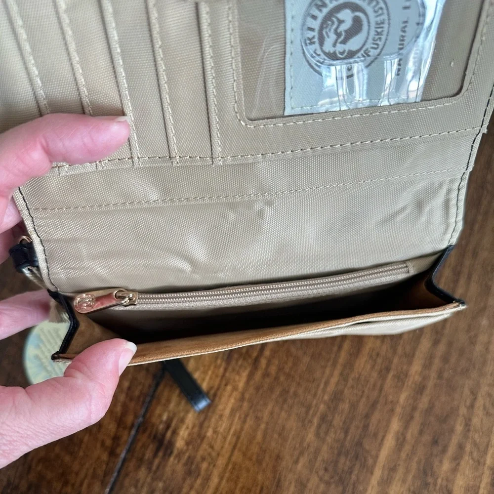 Spartina 449 | Daufuski Island Paisley Linen & Leather Wristlet/Wallet, NWT